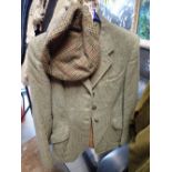 Ladies tweed hacking jacket and cap