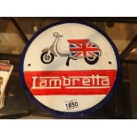 Cast iron Lambretta sign L: 29 cm