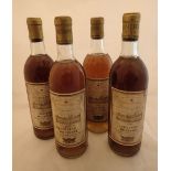 Four bottles Chateau Du Tertre white Bordeaux two 1967 & two 1969 racked and cellared