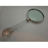 Large glass handled magnifying glass L: 39 cm