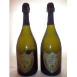 Two bottles of 1998 Dom Perignon Champagne racked and cellared