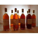 Nine bottles of 1986 Chateau Des Coulinats Sainte Croix De Mont racked and cellared