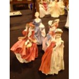 Four Royal Doulton figurines all first quality CONDITION REPORT: No cracks,