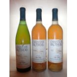 Three bottles of Christian Brothers 1988 Chenin Blanc racked and cellared