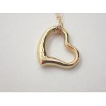 9ct gold heart necklace