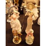 Four figurines Hummel Boy Royal Worcester Sunday Best Royal Doulton At The Races and another