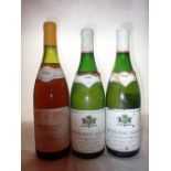 Two bottles of 1988 Menetou-Salon and a bottle of 1986 Meursault racked and cellared