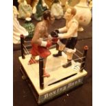 Cast iron boxing ring matchbox