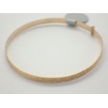 9ct gold baby bangle fully hallmarked