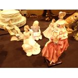 Six Royal Doulton figurines all first quality CONDITION REPORT: No cracks,