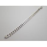 925 silver flat link bracelet L: 23 cm