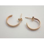 Pair of 9ct gold hoop earrings