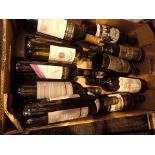 Ten bottles of mixed red and white wines