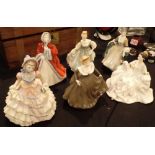 Six Royal Doulton figurines all first quality CONDITION REPORT: No cracks,