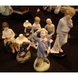 Seven Royal Doulton figurines all first quality CONDITION REPORT: No cracks,