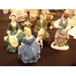 Four Royal Doulton figurines in the Williamsburg series all first quality CONDITION