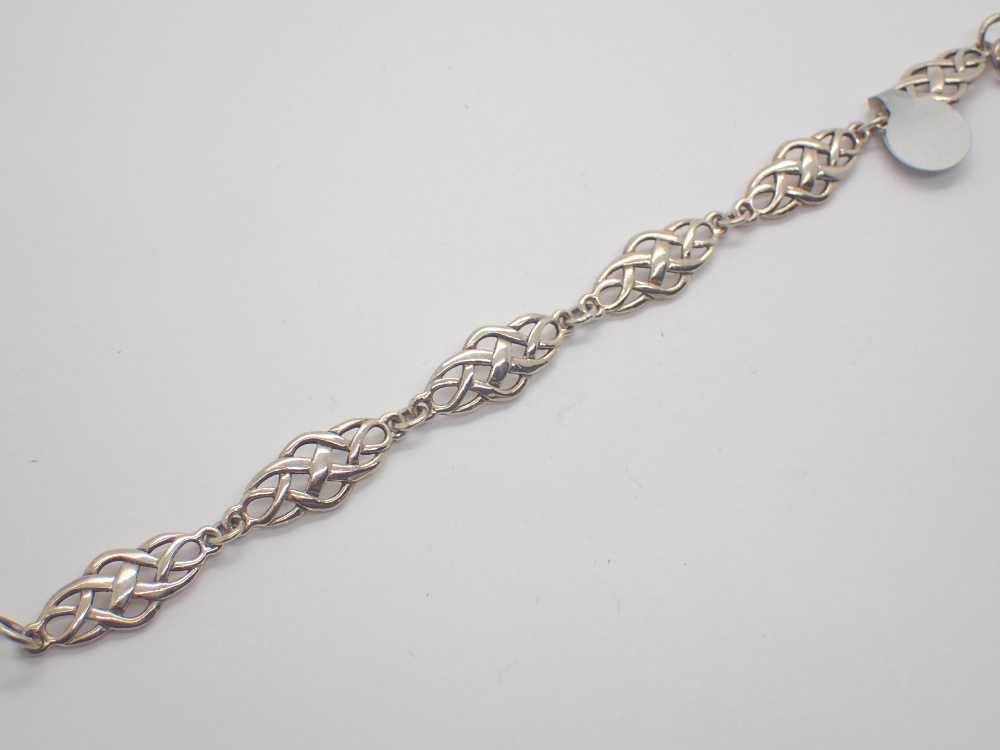 Sterling silver Celtic bracelet fully hallmarked