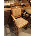 Victorian upholstered carver chair