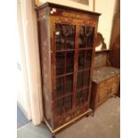 Hand painted Oriental display cabinet H: 180 cm
