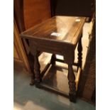 19thC oak jointed stool