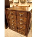 Edwardian file cupboard by The Shannon Ltd made in America with twelve drawers ( A4 size