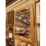 Large pine framed mirror