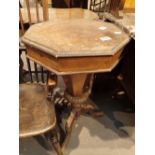 Victorian walnut sewing table