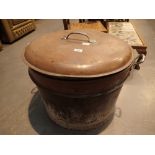 Large copper pot with lid D: 60 cm