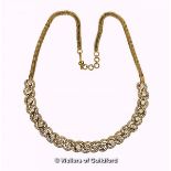 Diamond set necklace, twenty-three round brilliand cut diamonds weighing an estimated total of 4.