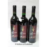 Three bottles of South African Pinotage Western Cape 2011