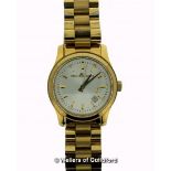 *Ladies' Michael Kors wristwatch, circular cream dial with baton and white stone hour markers,