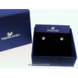 *Pair of Swarovski crystal ear studs, boxed (Lot subject to VAT)