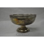 A silver rose bowl, Walker & Hall, Sheffield 1915, 440g