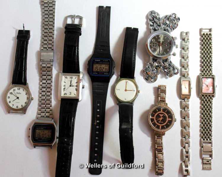 *Selection of nine mixed wristwatches, including Rotary, Casio (Lot subject to VAT)