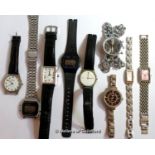 *Selection of nine mixed wristwatches, including Rotary, Casio (Lot subject to VAT)