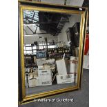 *Black and gold painted framed mirror (Lot subject to VAT)