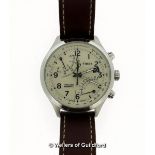 *Gentlemen's Timex wristwatch, circular cream dial with Arabic numerals, date aperture and two