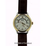 *Gentlemen's Wenger Swiss Military wristwatch, circular cream dial, with Arabic numerals, baton hour