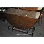 *Oak oval gateleg table (Lot subject to VAT)