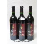 Three bottles of South African Pinotage Western Cape 2011