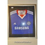 Chelsea Football Club shirt, signed by Lampard, framed and glazed.