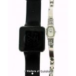 *Gentlemen's D&G wristwatch, together with a ladies' Fossil bracelet watch (Lot subject to VAT)