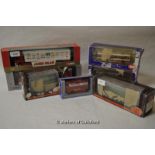 Seven die cast vehicles including two Corgi haulage lorries, all boxed