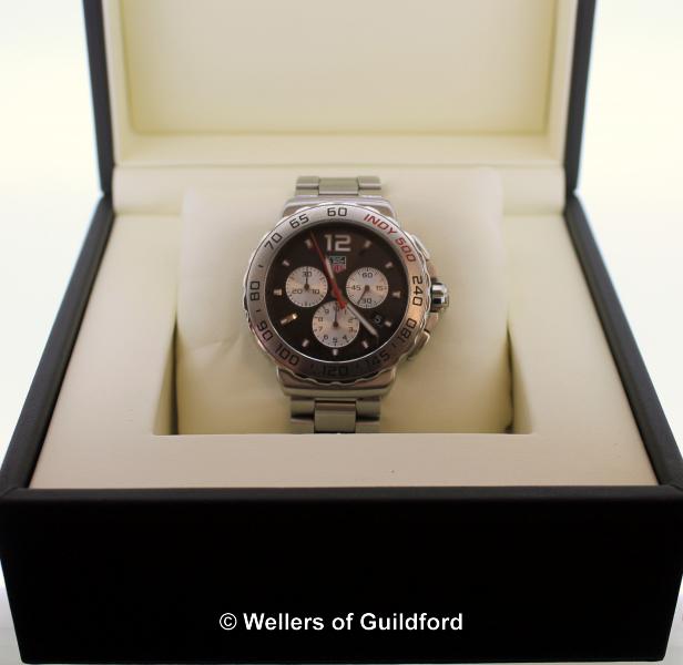 *Gentlemen's Tag Heuer Formula 1 stainless steel wristwatch, dark grey coloured dial, with baton - Image 2 of 2