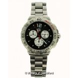 *Gentlemen's Tag Heuer Formula 1 stainless steel wristwatch, dark grey coloured dial, with baton