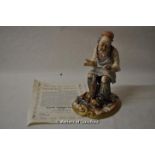 Capo di Monte figure of a cobbler, 24cm high