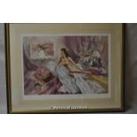 Gordon King, two limited edition prints, nude lady resting, 701/850, 45 x 62cm, and another 236/850,