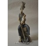 Lladro figurine, Sad Chimney Sweep holding a cat, M-4J, 44cm high