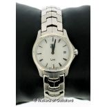 *Ladies' Tag Heuer Link wristwatch, circular mother of pearl dial, with baton hour markers and