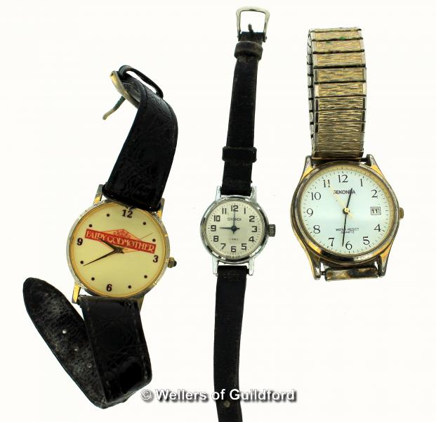 Gentlemen's Sekonda wristwatch, ladies' Sekonda wristwatch, and another watch